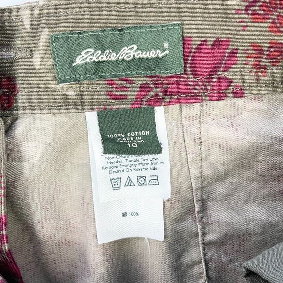 Eddie Bauer Corduroy Skirt Womens 10 Floral Boho Indie Cottagecore Goblincore - Picture 7 of 10